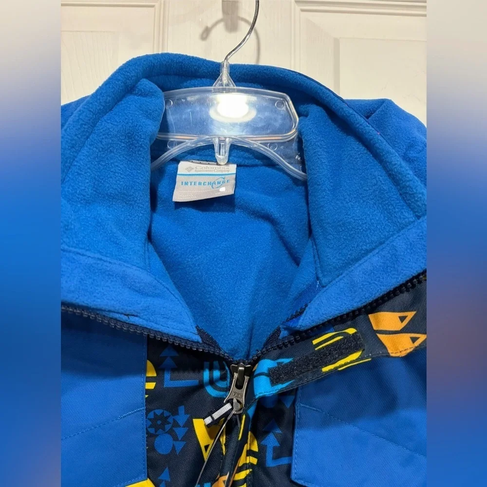 Columbia Boy's Medium Bugaboo II Fleece Interchange Jacket Blue NWT Ski Snow